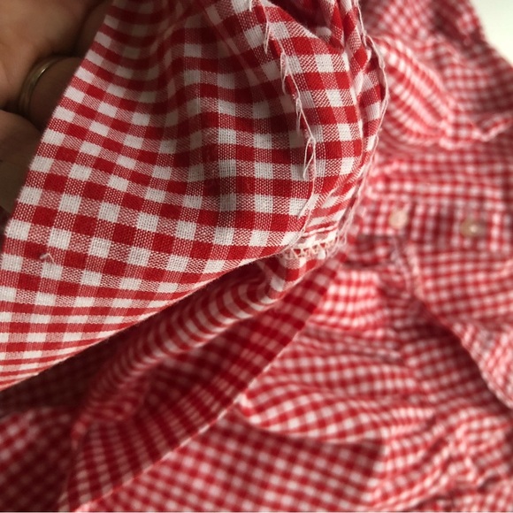 Vintage Red Gingham Baby Dress with Embroidery - Picture 5 of 7
